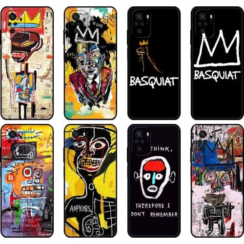 Black tpu Case For Xiaomi Redmi 9T Case Redmi Note 9T Note 10 5G 4G Pro 10S Case Jean Michel Basquiat