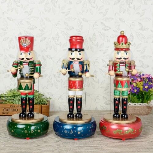 32cm wooden nutcracker music box birthday honey music box gift