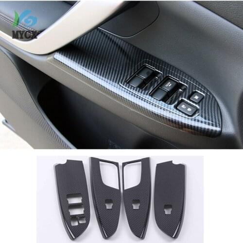 For Mitsubishi Eclipse Cross 2017 2018 2019 Window Lifter Control Window Switch Decoration Armrest Panel Cover Trim Accessories