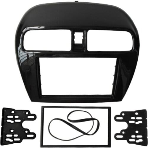 Double Din Fascia for Mitsubishi Mirage Space Star Attrage Radio Stereo Panel Dash Mounting Installation Trim Kit Face Frame(178