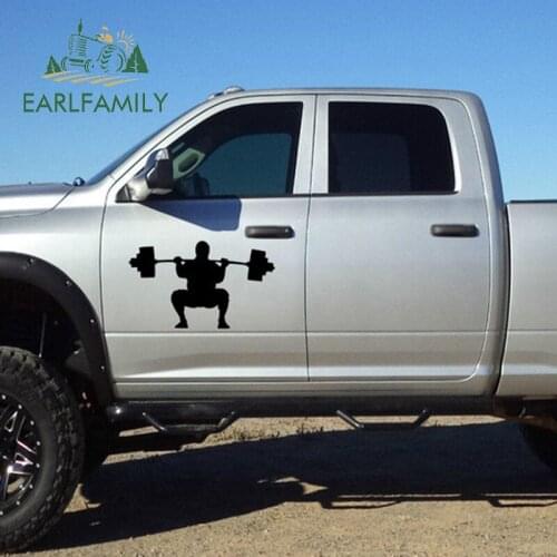 EARLFAMILY 2x Strength and Wisdom Sport Weightlifter Strong Stand Art Dynamic Car Sticker SUV Trailer Canoe Vinyl Decal