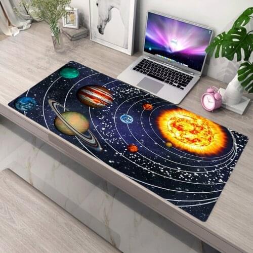 Gaming Accessories Xxl Mouse Pad Universe Space Solar System Planet Gamer Mousepad PC Gamer Deskmat Mausepad Desk Mat Carpets
