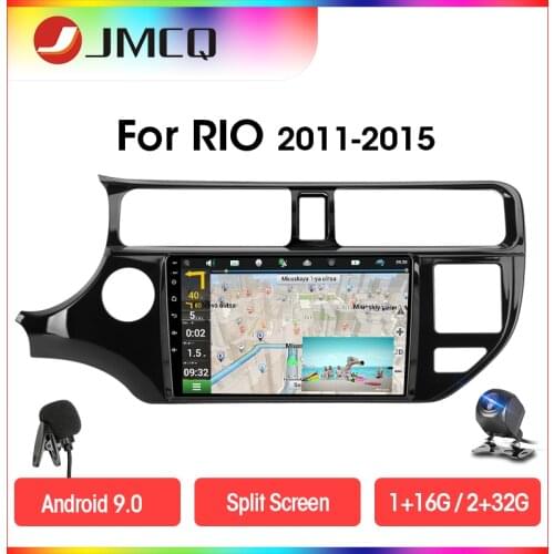 JMCQ Android 9.0 RDS DSP Car Radio Multimedia Video Player For KIA K3 RIO 2011-2015 2 din 2G+32G Navigaion GPS Split Screen