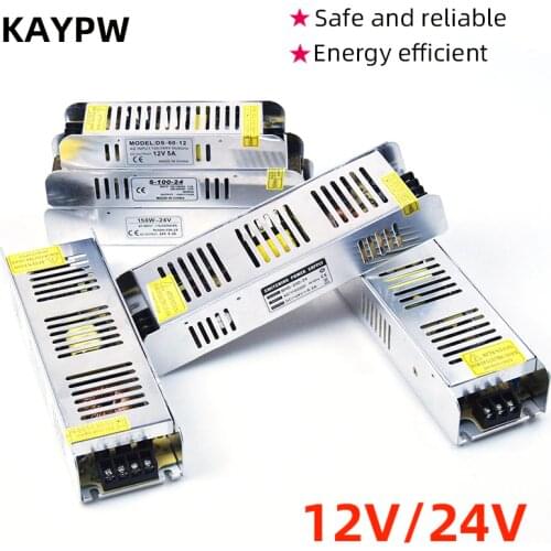 Kaypw Mini Ultra-thin Power Supply 12v 24v 5a 8a 15a 30a 60W 100w 150w 200w 250w 360w Switch Mode Power Supply Module