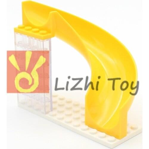 Moc 11267 Slide Playground 6x12x8 Curved 180 Degrees Building Bricks Block Compatible with All Brands Assembles Street View