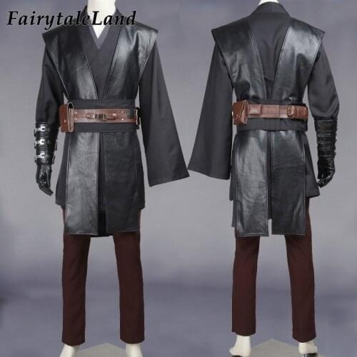 Movie Halloween Anakin Skywalker Cosplay Costume Adult Men Fancy Star Superhero War Jedi Outfit Party Stage Performance Suit