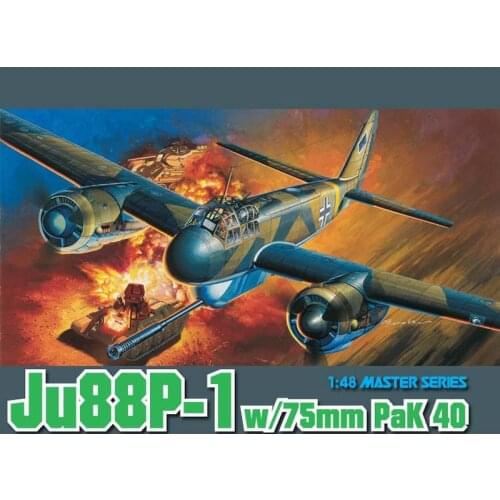 DRAGON 5543 1/48 Ju88P-1 w/75mm Pak 40 - Scale Model Kit