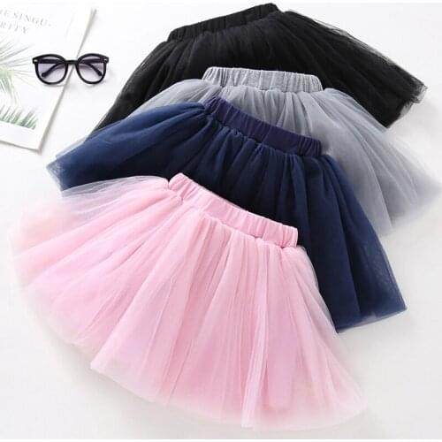 Girls' Casual Elastic Waist Mesh Skirt New Baby Korean Version Of Childrens Tutu Skirts WT614