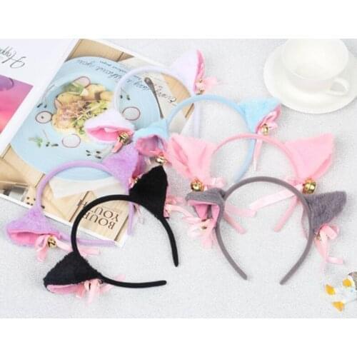 Party Halloween Cat Fox Ears Headband Costume Fur Anime Neko Cosplay Hair Clip
