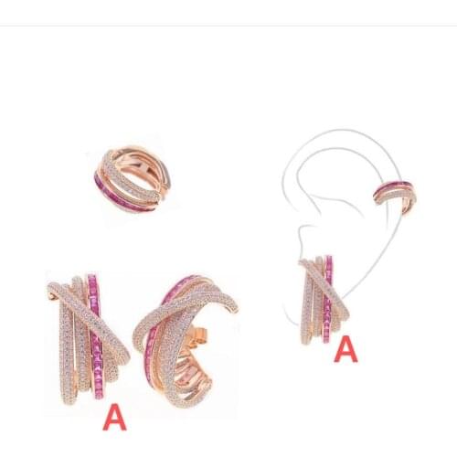 Janeklly trendy Geometric aretes Aros Hoop Earrings For Women Accessories Cubic Zirconia Earrings Jewelry pendientes mujer moda