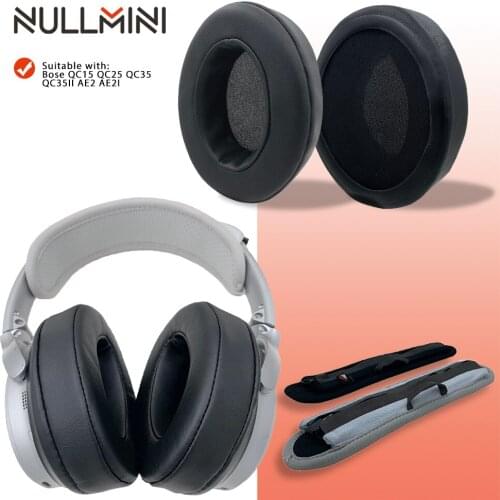 NullMini Replacement Headband Earpads For Bose QC35 QC25 QC15 QC35II AE2 Headphones Thicken Velvet Leather Earmuff
