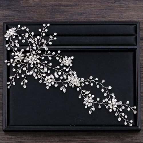 Wedding hair accessories Handmade Hair Vine hairband Rhinestone tiara crown headband Hairpiece Headpiece bride hair jewelry