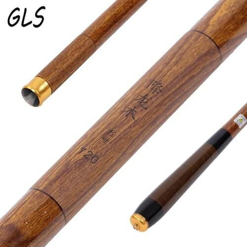 3.6M-7.2M Stream Fishing Rod Carbon Fiber Telescopic Fishing pole Ultra Light Ultrafine Carp Fishing Wooden handle Hand Pole