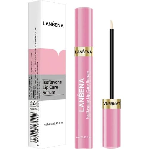 Lsoflavone Lip Care Serum Lip Plumper Lip Mask Increase Lip Elasticity Reduce Fine Lines Repairing Moisturizing Beauty Skin Care