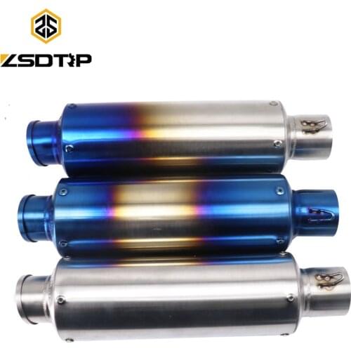 ZSDTRP 51mm Universal Motorcycle Exhaust Muffler Pipe Escape Moto Pitbike For msx bws Pcx 125 GSR 600 750 ER6N crf 230