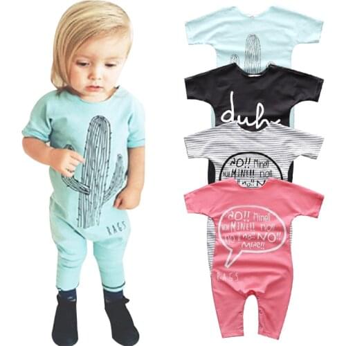 Yilaku Summer Baby Girl Clothes Bodysuit Baby Boy Rompers Short Sleeve Infant Unisex Jumpsuit Kids Toddler Baby One-Pieces YY030
