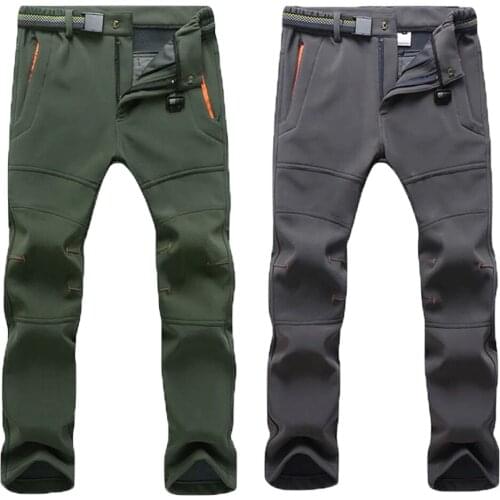 LOFTY STONE Women Men Thick Warm Fleece Softshell Pants Fishing Camping Hiking Skiing Trousers Waterproof Windproof VA274 4.7