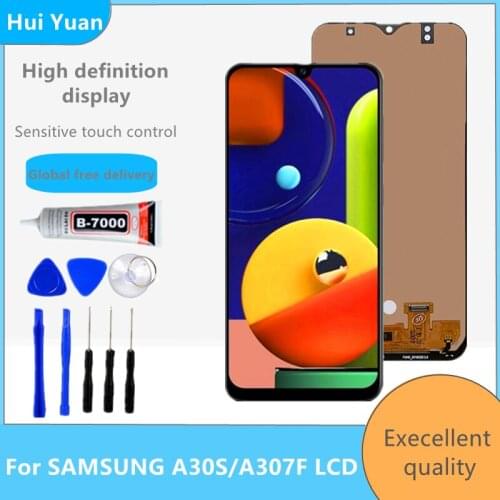 AMOLED LCD For Samsung A30s A307 A307F A307FN lcd display Screen Touch Digitizer Assembly For Samsung A30S LCD