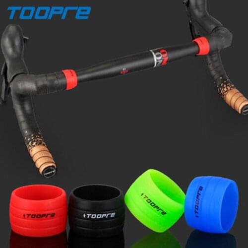TOOPRE Bicycle Handlebar Tape Fixed Ring 2pcs Anti-fall Off Silicone Handle Bar Buckle Road Bike Tapes Protection Rings