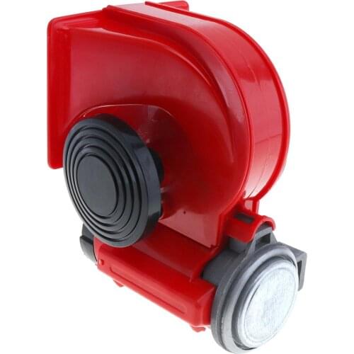 1 Pc 12V 20A-30A 136db Red ABS Snail Compact Air Horn with Relay Fit for Car Truck Motorcycle Boat RV Lorry Yacht SUV
