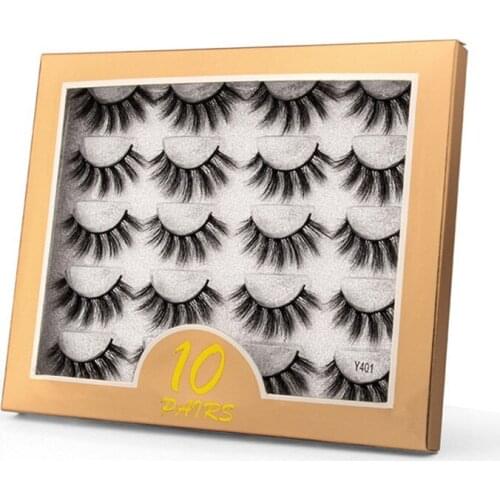 10 Pair 3D Mink Eyelashes Fluffy Dramatic Eyelashes Makeup Wispy Mink Lashes Natural Long False Eyelashes Thick Fake Lashes