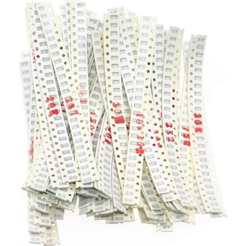 2000pcs 80values 5% 1206 SMD Resistor Assorted Kit set 10 ohm - 910k ohm Chip Fixed Resistor Sample Kit Sample Bag