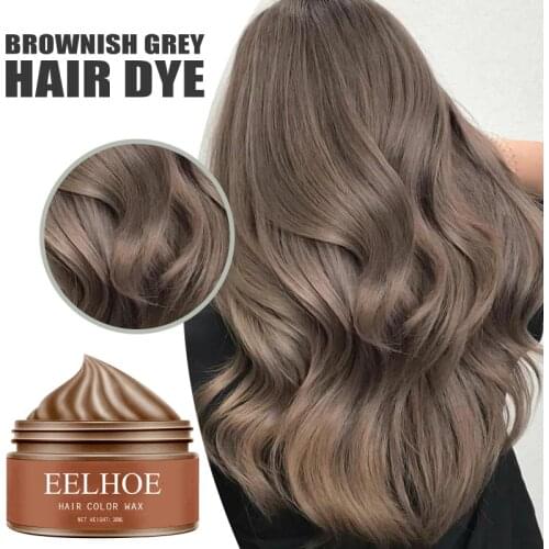 30ml Disposable Hair Color Wax Hair Dye Colorful Hair Mud Color Styling Pomade Silver Grandma Grey Disposable Natural Hair TSLM1