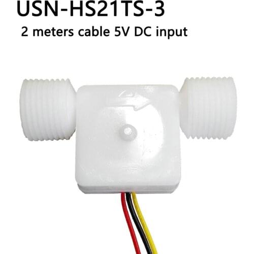 5V 2M Turbine Hall Water flow Sensor USN-HS21TS-3 0.3-4LPM G1/2" POM Food Grade 1% Repeat Error 4 Drinking Water Heater Coffee