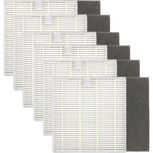 6Pcs HEPA Filters Replacement for ILIFE X750 X800 X785 V8 V8S V80 Robot Vacuum Cleaner Spare Parts Accessories