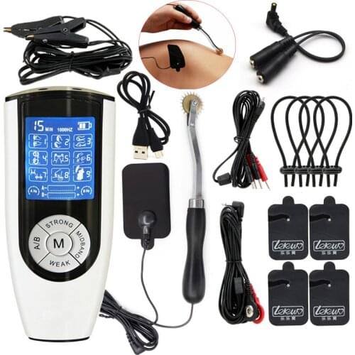 BDSM Electric Wartenberg Wheel Metal Gear Roller Electro Shock Penis Ring Nipple Clamps Labia Clip Body Stimulator Pad Sex Tools