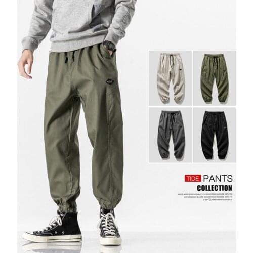 Spring Autumn Cargo Pants Men Elastic Waist Pencil Trouser Male Casual Jogger Cotton Hip Hop Plus Size 7xl 8xl Jogging Clothing