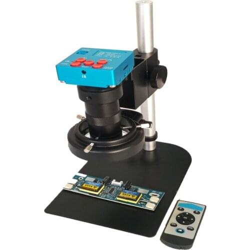 2019 30MP 2K1080P HDMI USB Digital Video Microscope Camera +130X C-Mount lens +56 Led lights for Phone CPU PCB Soldering Repair