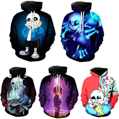 Undertale Cosplay Costume Sans Frisk Cosplay Hoodies Men Women Hooded Jacket 3D Printed Coat Sportswear Sweatshirts S-5XL