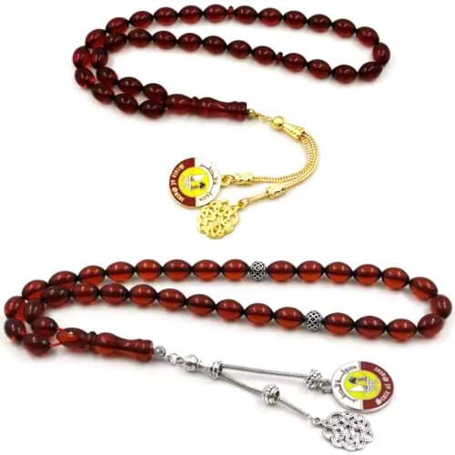 Red Resin Tasbih Qatar National Day gift Muslim bracelet 33 45 66 99 prayer beads rosary Gold Tarbizons 2019 New style Rosary