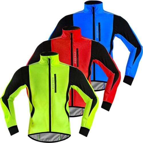 Riding Jacket Autumn Winter Waterproof Fleece Warm Three-layer Cycling Clothes Jacket Top Bike Long Sleeves Jacket