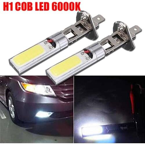 2Pcs 12V Car-styling Fog Light Bulb H1 COB Car LED Headlight Headlamp 6000K High Power Auto Light-emitting Diode Lamp Accessory