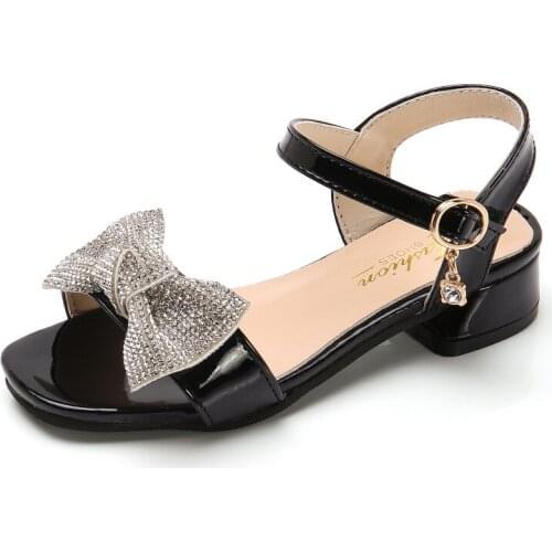 Summer Fashion Girls Sandals Kids Shoes Big Girl high heels Princess Shoes Kids Sandals chaussure fille 4T 5T 6T 7T 8T 9T-14T