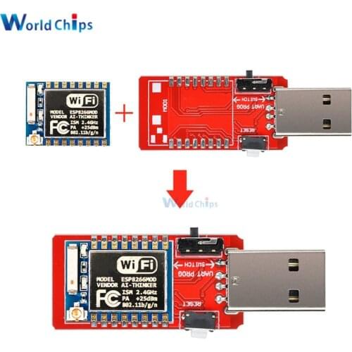 CH340 CH340G USB to ESP8266 ESP-07 Wi-Fi Module Built-in Antenna to TTL Driver Module CH340G Wireless Development Board Module