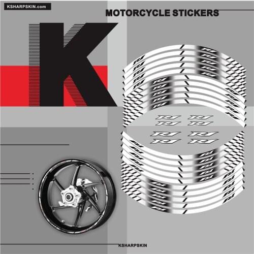 Motorcycle Motorcycle Wheel Hub Tire Reflective Stickers moto Rim Decorative Stripe decals Fit YAMAHA R1