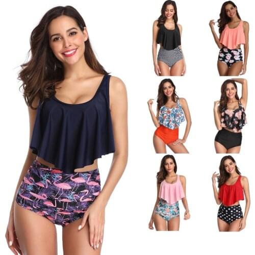 Echoine New Sexy Female Swimsuit Vintage Two Pieces Sets Swimwear Women Beachwear Bathing Suits