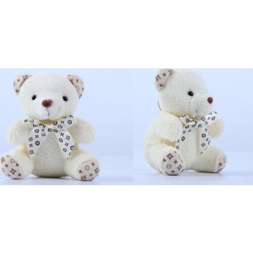 10cm Toy plushed Teddy bear for wedding party Keychain pendant Bear Backpack ornament Novelty gift bear