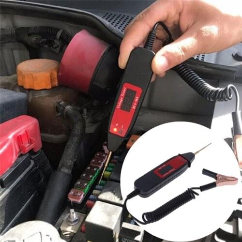 Durable Detection Pen Accurate Motorcycle Universal Car Digital Display Frosted Interface Alligator Clip TPU Spring Voltage