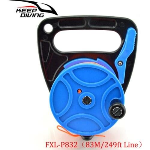 KEEP DIVING 150/249ft Line Handheld Diving Cave Reel for Underwater Scuba Wreck Cave Diving Snorkeling SMB Accessorie Heavy Duty