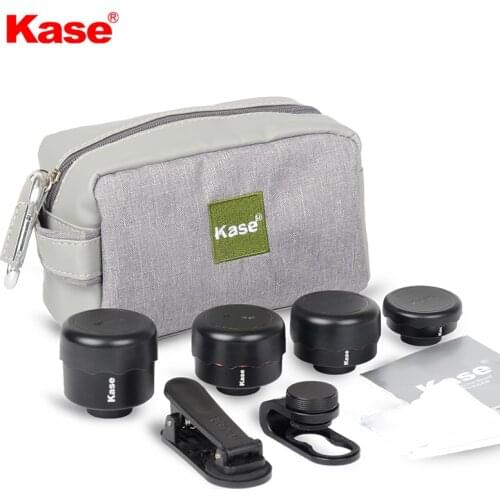 Kase phone Wide-Angle / Telephoto / Macro / Fisheye Lens With Adapter Clip For Smartphone