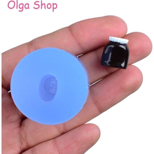 PYL876 3D Bottle Silicone Mold Fondant Cupcake Topper Candy Chocolate Decoration Jewelry Making Cabochon Handmade Mould