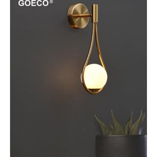 Modern LED Wall Lamp Bedside Glass Metal Vintage Wall Light For Living Room Bedroom Bathroom Nordic Minimalist Home Decoration