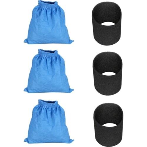 Textile Filter Bags Wet and Dry Foam Filter for Karcher MV1 WD1 WD2 WD3 Vacuum Cleaner Parts