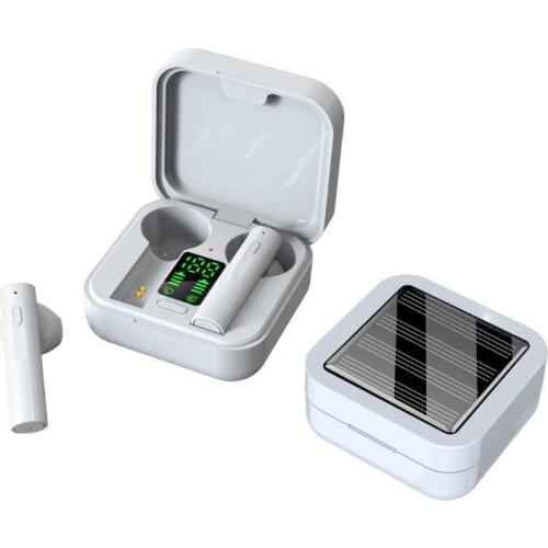 Tws Earphone Air6 Plus Noise Cancelling Wireless Bluetooth 5.0 Solar Charging Mini Earbuds Earphones Headset