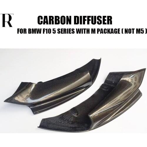 F10 Carbon Fiber Front Bumper Side Splitter Apron for BMW F10 520i 528i 530i 535i 550i with M Package 2010- 2017 ( Not fit M5 )