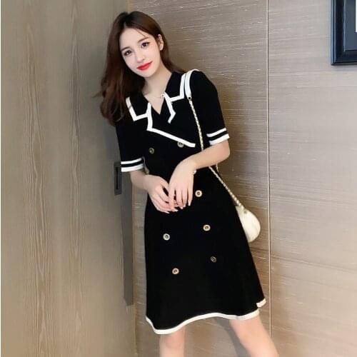 Retro temperament French short-sleeved Dress Women 2021 summer New style light mature style long feminine Hepburn style Dress